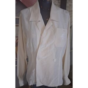 Anne Klein Silk Cream Jacket